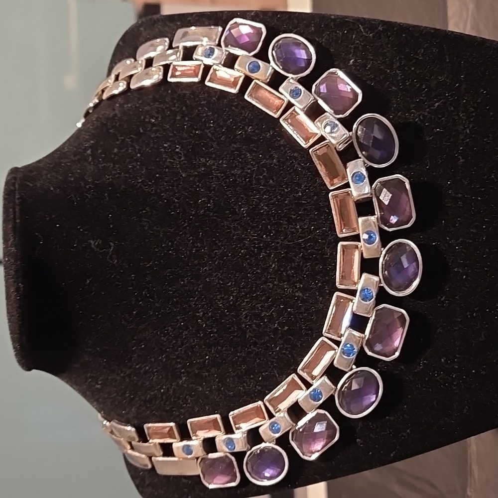 Nine west silver tone chocker Necklace